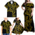 Filipino Sun Tribal Tattoo Family Matching Off Shoulder Maxi Dress and Hawaiian Shirt Philippines Inspired Barong Simple Gold