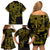 Filipino Sun Tribal Tattoo Family Matching Off Shoulder Short Dress and Hawaiian Shirt Philippines Inspired Barong Simple Gold