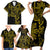 Filipino Sun Tribal Tattoo Family Matching Short Sleeve Bodycon Dress and Hawaiian Shirt Philippines Inspired Barong Simple Gold