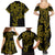 Filipino Sun Tribal Tattoo Family Matching Summer Maxi Dress and Hawaiian Shirt Philippines Inspired Barong Simple Gold