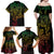 Filipino Sun Tribal Tattoo Family Matching Off Shoulder Maxi Dress and Hawaiian Shirt Philippines Inspired Barong Reggae Art