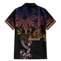 Filipino Sun Tribal Tattoo Family Matching Mermaid Dress and Hawaiian Shirt Philippines Inspired Barong Pink Art