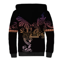 Filipino Sun Tribal Tattoo Sherpa Hoodie Philippines Inspired Barong Pink Art