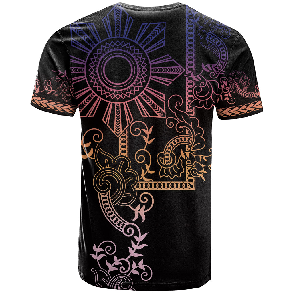 Filipino Sun Tribal Tattoo T Shirt Philippines Inspired Barong Pink Art