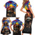 Philippines Lion and Eagle 1898 Family Matching Short Sleeve Bodycon Dress and Hawaiian Shirt Pilipinas Maligayang Araw ng Kalayaan