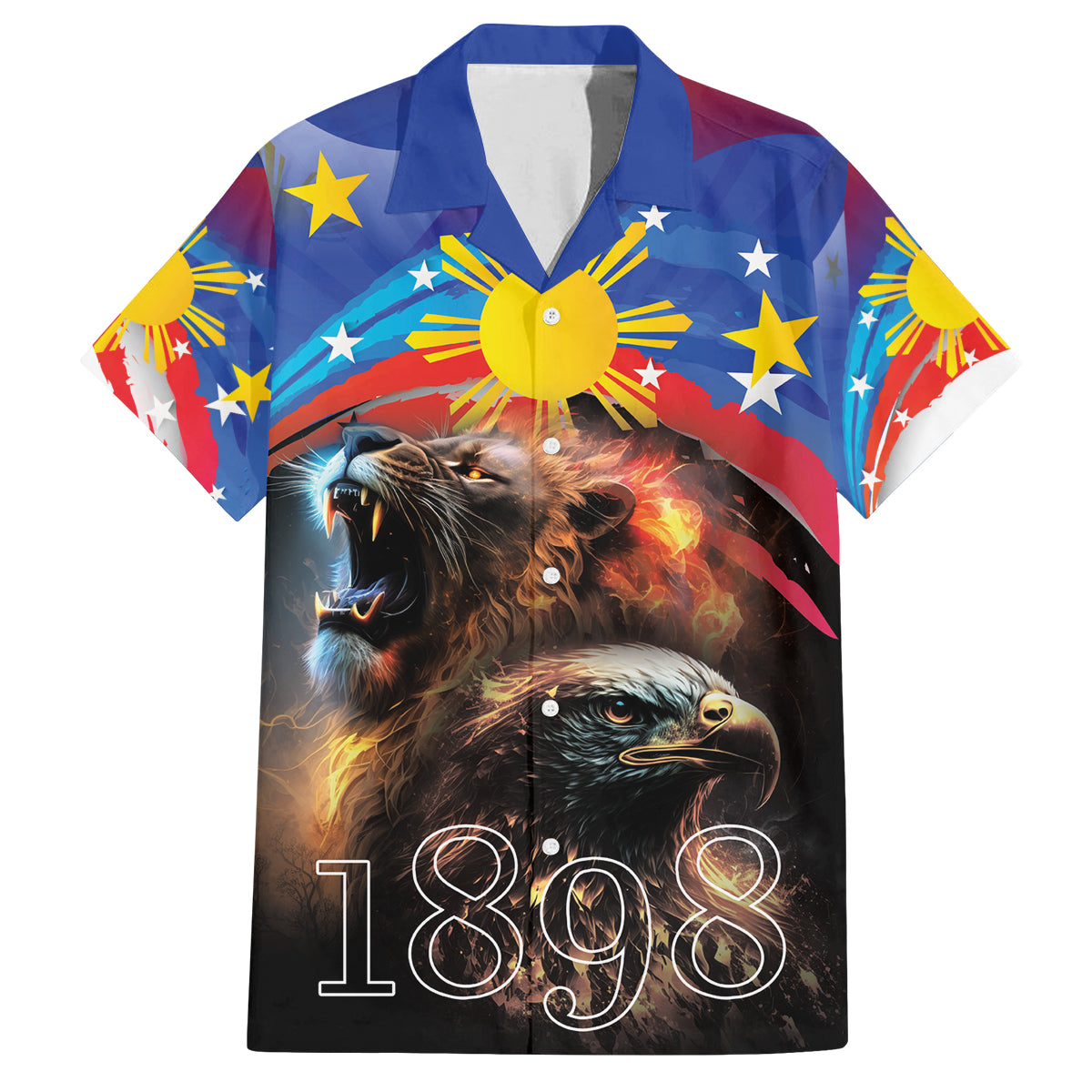 Philippines Lion and Eagle 1898 Family Matching Tank Maxi Dress and Hawaiian Shirt Pilipinas Maligayang Araw ng Kalayaan