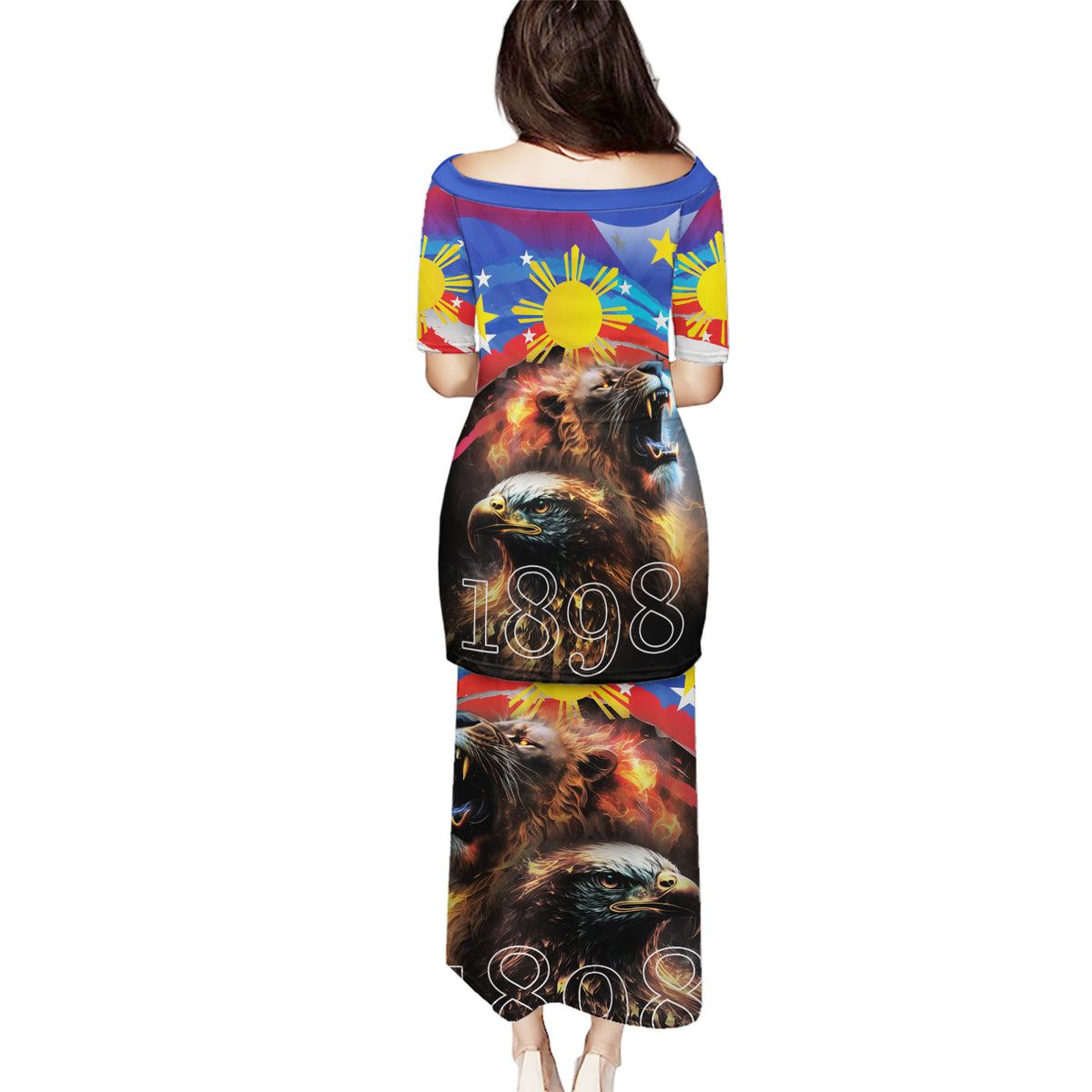 Philippines Lion and Eagle 1898 Puletasi Pilipinas Maligayang Araw ng Kalayaan