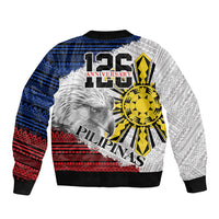 Philippines 126th Independence Day Sleeve Zip Bomber Jacket Pilipinas Hunyo 12 Maligayang Araw ng Kalayaan