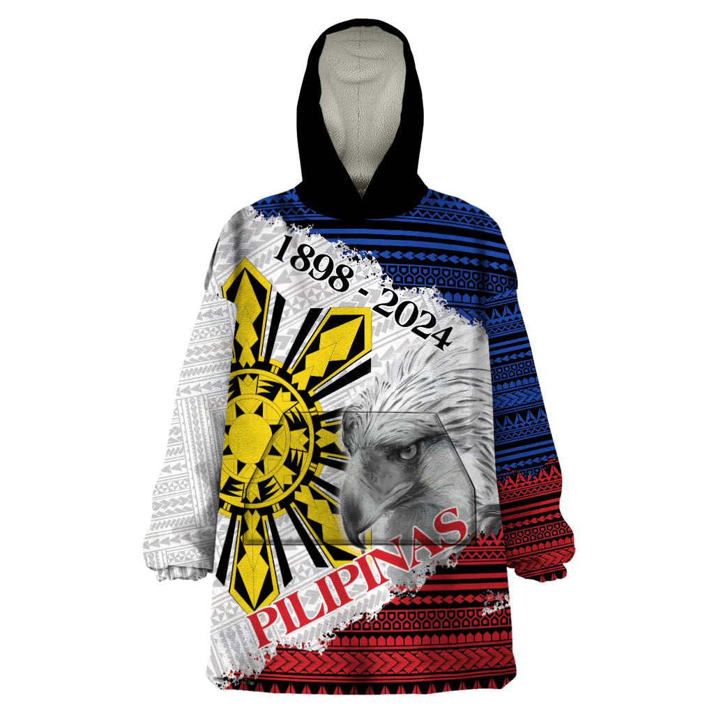 Philippines 126th Independence Day Wearable Blanket Hoodie Pilipinas Hunyo 12 Maligayang Araw ng Kalayaan