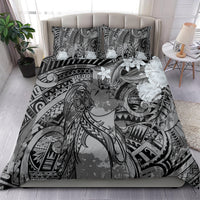 Pacific Beauty Girl Bedding Set Black Polyneisan Tribal Vintage Motif LT9 - Polynesian Pride
