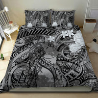 Pacific Beauty Girl Bedding Set Black Polyneisan Tribal Vintage Motif LT9 - Polynesian Pride