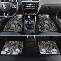 Pacific Beauty Girl Car Mats Black Polyneisan Tribal Vintage Motif LT9 Set 4pcs Black - Polynesian Pride