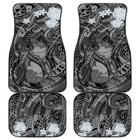 Pacific Beauty Girl Car Mats Black Polyneisan Tribal Vintage Motif LT9 - Polynesian Pride