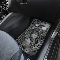 Pacific Beauty Girl Car Mats Black Polyneisan Tribal Vintage Motif LT9 - Polynesian Pride