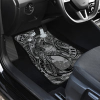 Pacific Beauty Girl Car Mats Black Polyneisan Tribal Vintage Motif LT9 - Polynesian Pride