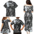 Pacific Beauty Girl Family Matching Puletasi and Hawaiian Shirt Black Polyneisan Tribal Vintage Motif