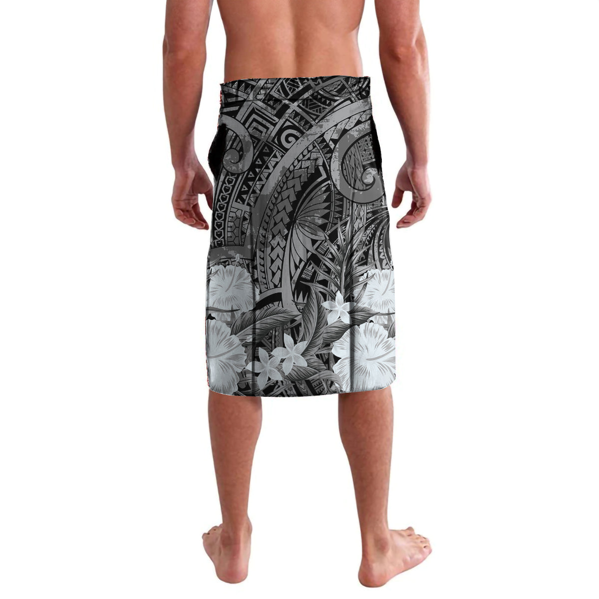 Pacific Beauty Girl Lavalava Black Polyneisan Tribal Vintage Motif LT9 - Polynesian Pride