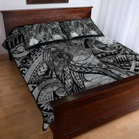 Pacific Beauty Girl Quilt Bed Set Black Polyneisan Tribal Vintage Motif LT9 - Polynesian Pride