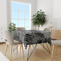 Pacific Beauty Girl Tablecloth Black Polyneisan Tribal Vintage Motif LT9 - Polynesian Pride