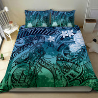 Pacific Beauty Girl Bedding Set Blue Polyneisan Tribal Vintage Motif LT9 - Polynesian Pride