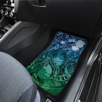 Pacific Beauty Girl Car Mats Blue Polyneisan Tribal Vintage Motif LT9 - Polynesian Pride