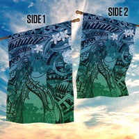 Pacific Beauty Girl Garden Flag Blue Polyneisan Tribal Vintage Motif LT9 - Polynesian Pride