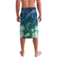 Pacific Beauty Girl Lavalava Blue Polyneisan Tribal Vintage Motif LT9 - Polynesian Pride