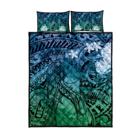 Pacific Beauty Girl Quilt Bed Set Blue Polyneisan Tribal Vintage Motif LT9 - Polynesian Pride