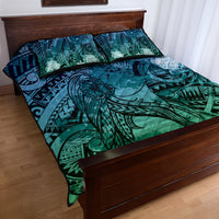 Pacific Beauty Girl Quilt Bed Set Blue Polyneisan Tribal Vintage Motif LT9 - Polynesian Pride