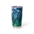 Pacific Beauty Girl Tumbler Cup Blue Polyneisan Tribal Vintage Motif