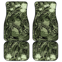 Pacific Beauty Girl Car Mats Green Polyneisan Tribal Vintage Motif LT9 - Polynesian Pride