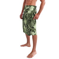 Pacific Beauty Girl Lavalava Green Polyneisan Tribal Vintage Motif LT9 - Polynesian Pride