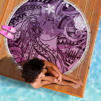 Pacific Beauty Girl Beach Blanket Pink Polyneisan Tribal Vintage Motif LT9 - Polynesian Pride