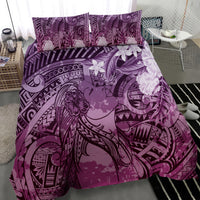 Pacific Beauty Girl Bedding Set Pink Polyneisan Tribal Vintage Motif LT9 - Polynesian Pride