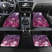 Pacific Beauty Girl Car Mats Pink Polyneisan Tribal Vintage Motif LT9 Set 4pcs Pink - Polynesian Pride