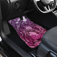Pacific Beauty Girl Car Mats Pink Polyneisan Tribal Vintage Motif LT9 - Polynesian Pride