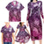 Pacific Beauty Girl Family Matching Long Sleeve Bodycon Dress and Hawaiian Shirt Pink Polyneisan Tribal Vintage Motif