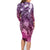 Pacific Beauty Girl Family Matching Long Sleeve Bodycon Dress and Hawaiian Shirt Pink Polyneisan Tribal Vintage Motif