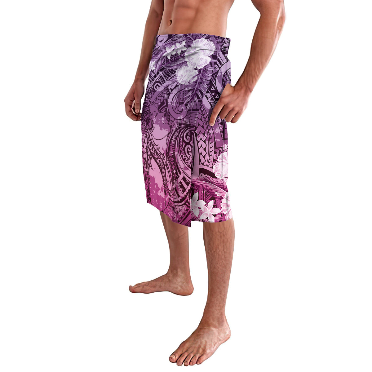 Pacific Beauty Girl Lavalava Pink Polyneisan Tribal Vintage Motif LT9 - Polynesian Pride