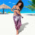 Pacific Beauty Girl Sarong Pink Polyneisan Tribal Vintage Motif