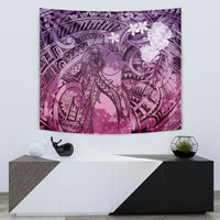Pacific Beauty Girl Tapestry Pink Polyneisan Tribal Vintage Motif LT9 - Polynesian Pride