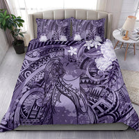 Pacific Beauty Girl Bedding Set Violet Polyneisan Tribal Vintage Motif LT9 - Polynesian Pride