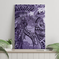 Pacific Beauty Girl Canvas Wall Art Violet Polyneisan Tribal Vintage Motif LT9 - Polynesian Pride