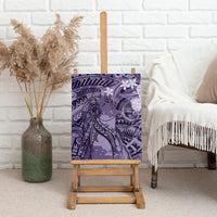 Pacific Beauty Girl Canvas Wall Art Violet Polyneisan Tribal Vintage Motif LT9 - Polynesian Pride