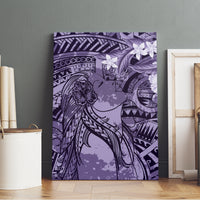 Pacific Beauty Girl Canvas Wall Art Violet Polyneisan Tribal Vintage Motif LT9 - Polynesian Pride