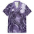 Pacific Beauty Girl Family Matching Long Sleeve Bodycon Dress and Hawaiian Shirt Violet Polyneisan Tribal Vintage Motif