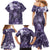 Pacific Beauty Girl Family Matching Mermaid Dress and Hawaiian Shirt Violet Polyneisan Tribal Vintage Motif