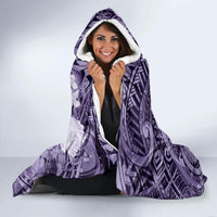 Pacific Beauty Girl Hooded Blanket Violet Polyneisan Tribal Vintage Motif LT9 - Polynesian Pride