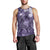 Pacific Beauty Girl Men Tank Top Violet Polyneisan Tribal Vintage Motif