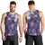 Pacific Beauty Girl Men Tank Top Violet Polyneisan Tribal Vintage Motif